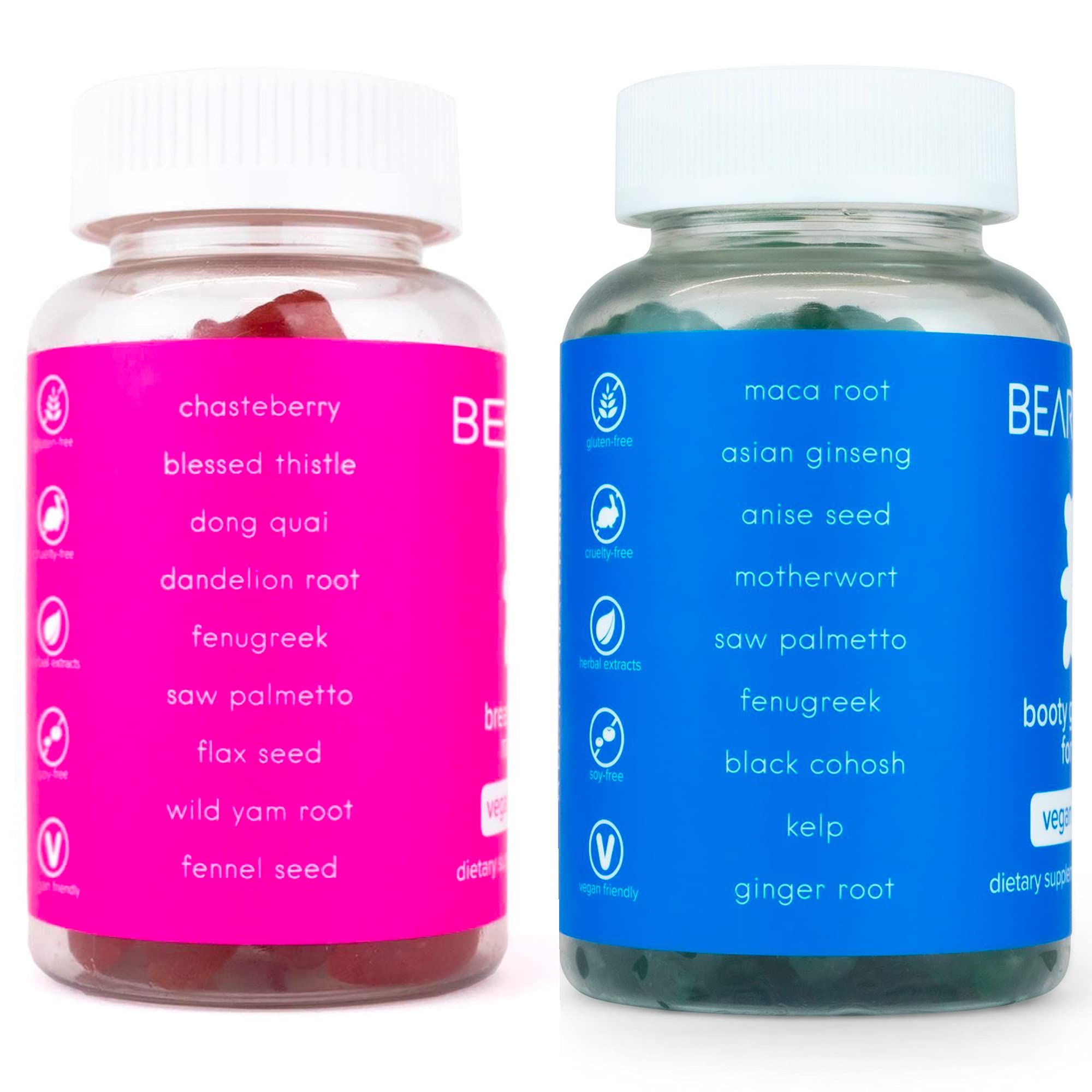BEARVANA vegan gluten-free label on bottle