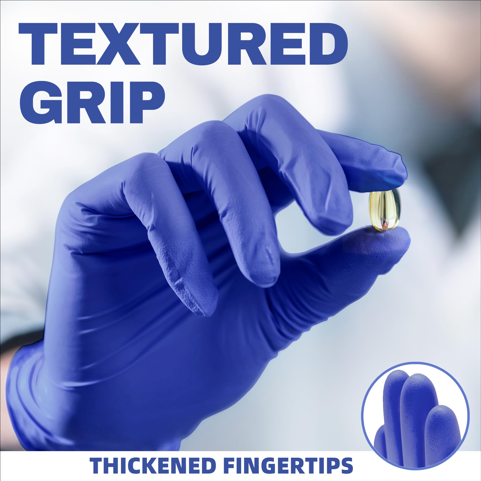 Beastek nitrile gloves 100-pcs bulk box for easy stocking.