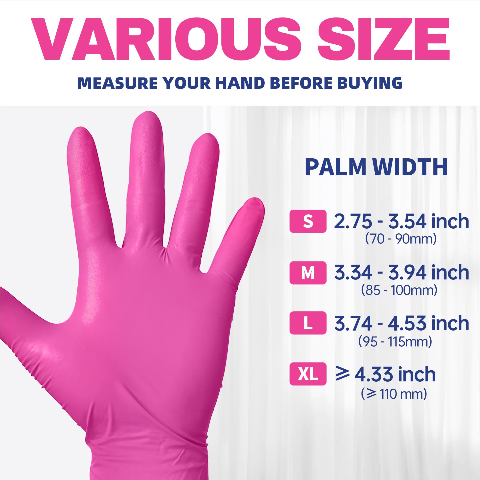Beastek nitrile gloves pink ideal for food prep and cleaning
