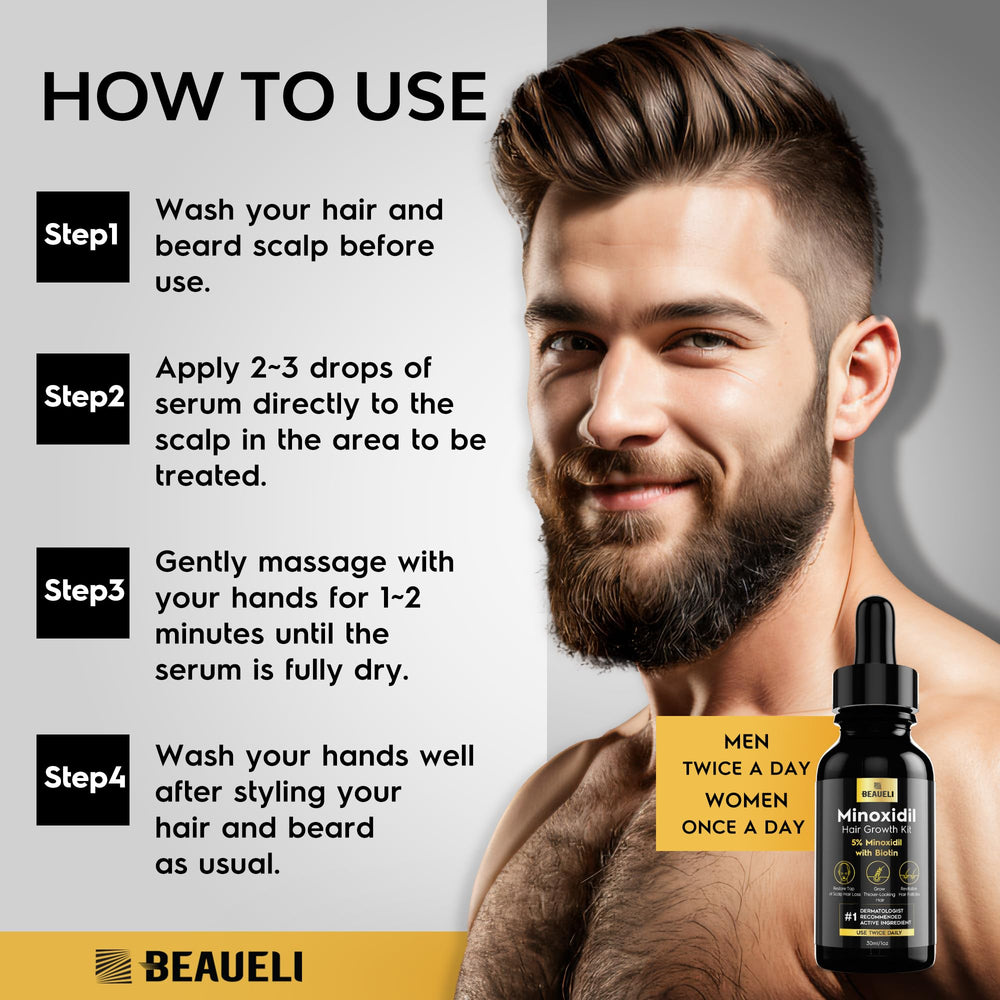 Beaueli biotin-enriched formula for hair vitality and fullness.