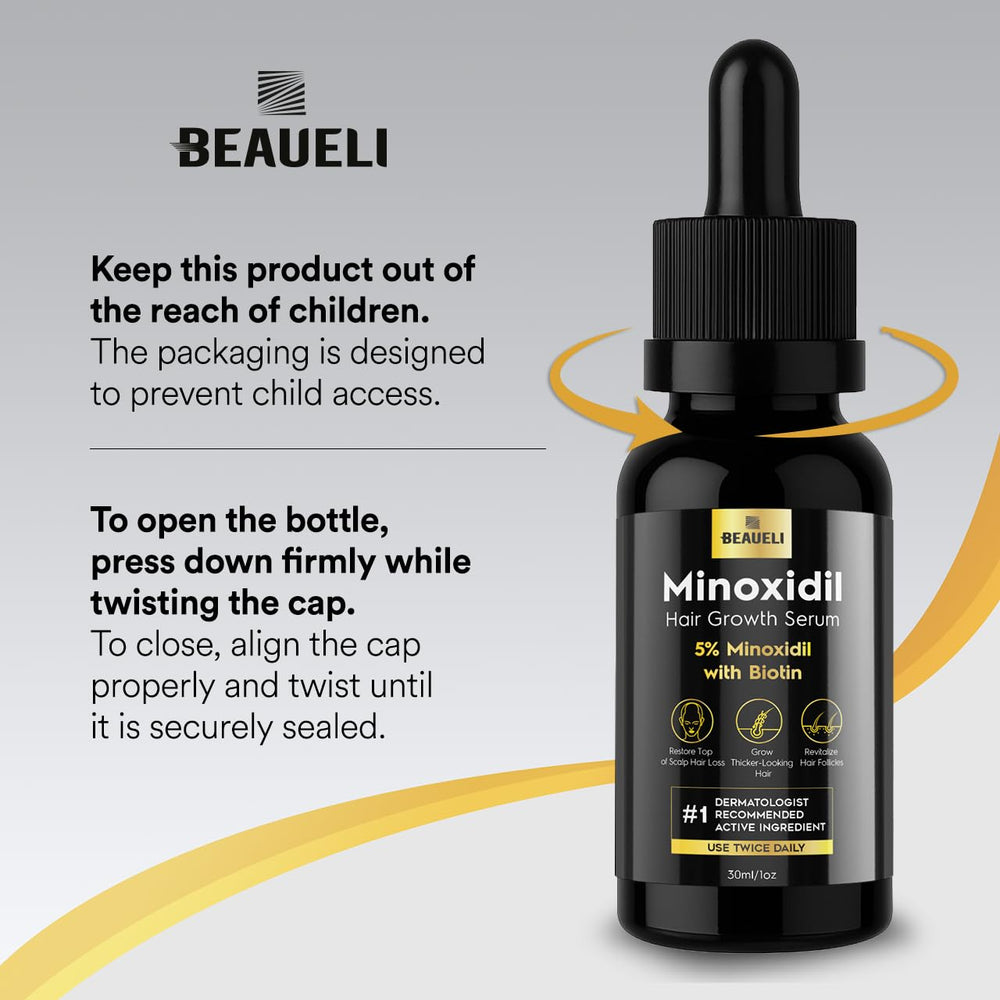 Beaueli Minoxidil unscented drop application for discreet daily routine.