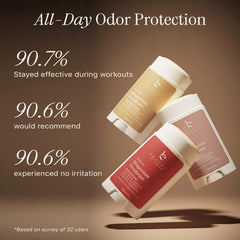 Beauty by Earth deodorant ingredient panel emphasizes 55% organic content.