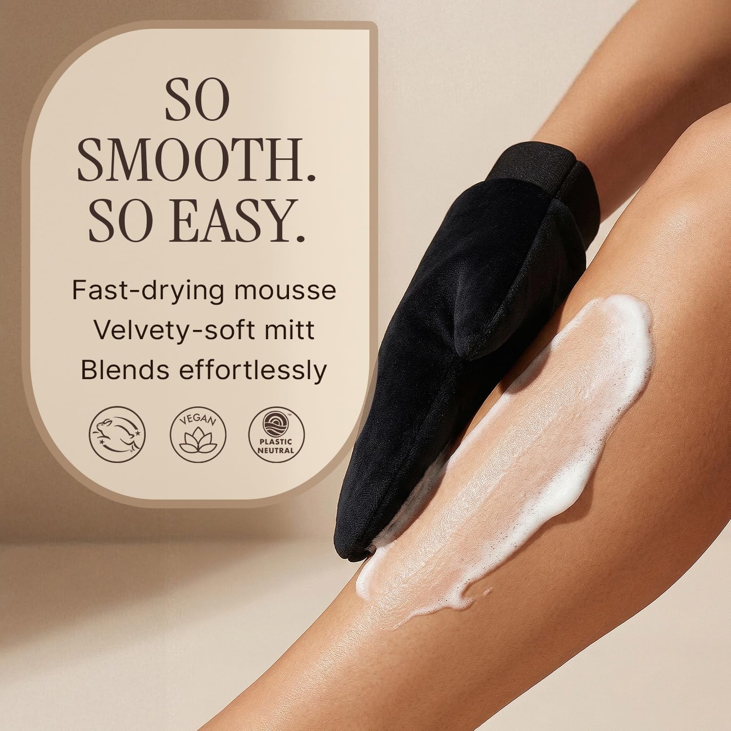 Beauty by Earth drying process image highlights quick absorption.