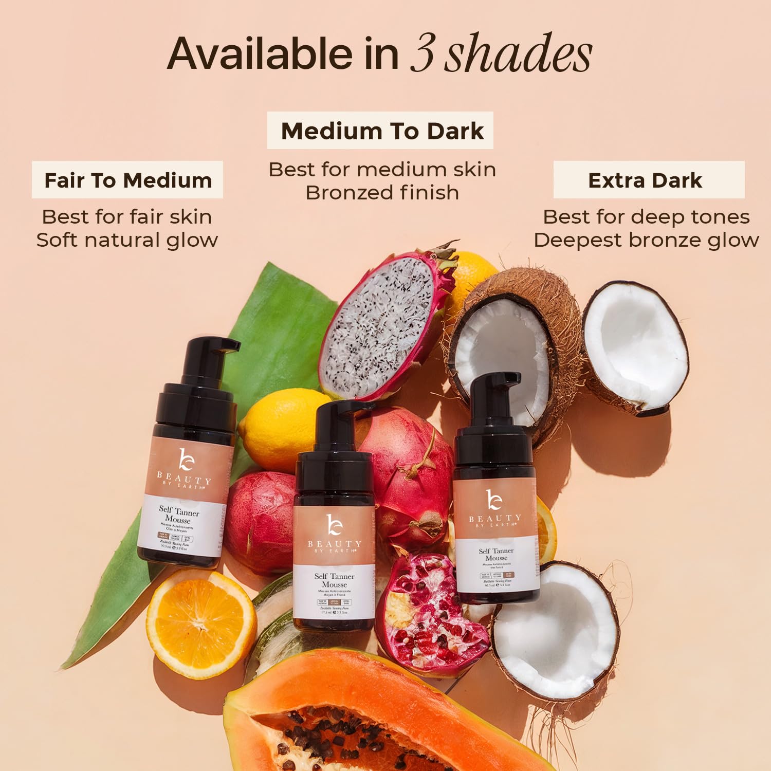 Beauty by Earth packaging highlights USA-made vegan clean formula.
