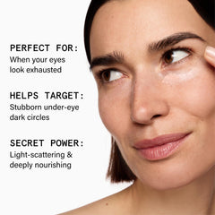 Beauty Pie Under-Eye Genius Corrector applicator showing precise dab for targeted coverage.