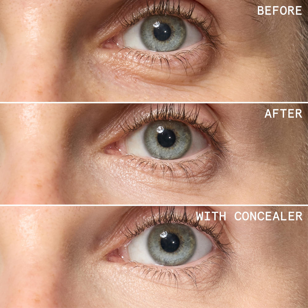 Beauty Pie Superluminous Corrector near-finished look under-eye glow demonstration.