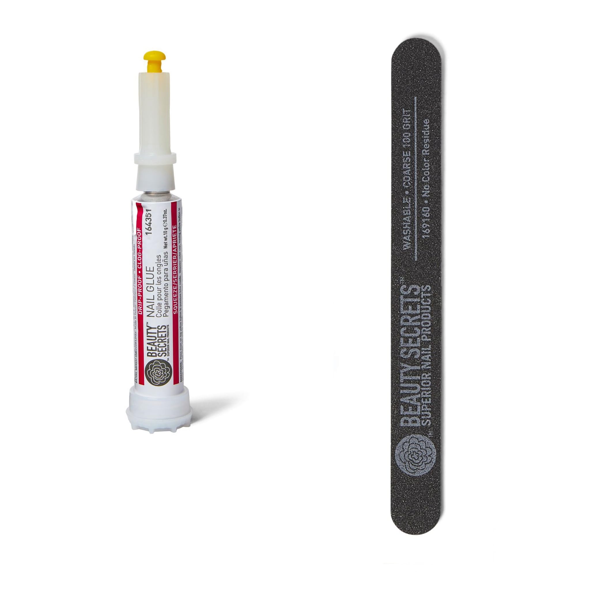 Beauty Secrets nail glue bottle with drip-proof design for clean application