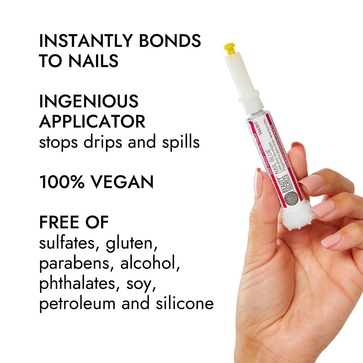 Beauty Secrets vegan, gluten-free formula supports clean beauty routines.