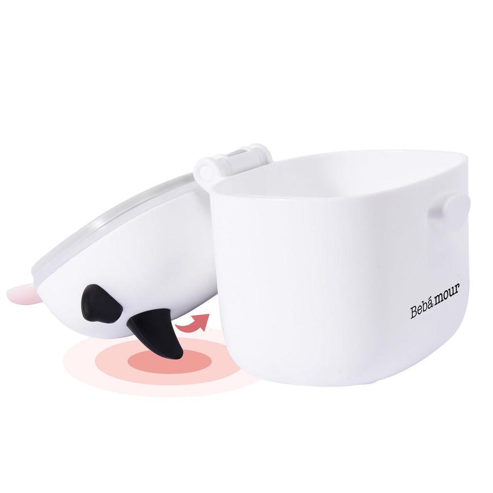 Bebamour airtight milk powder container keeps powder fresh during outings