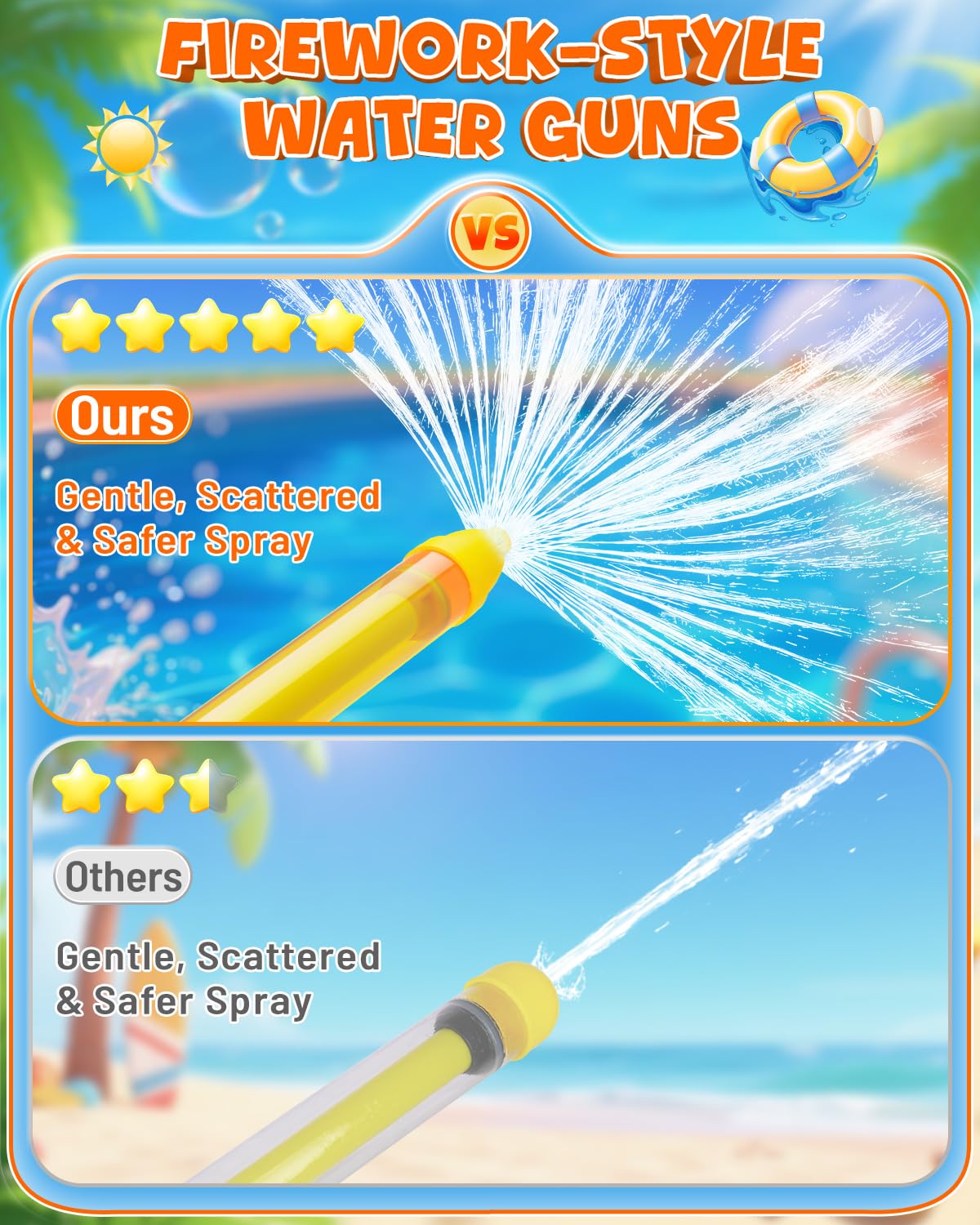 BebouToye easy-to-clean water gun dries quickly after splash play