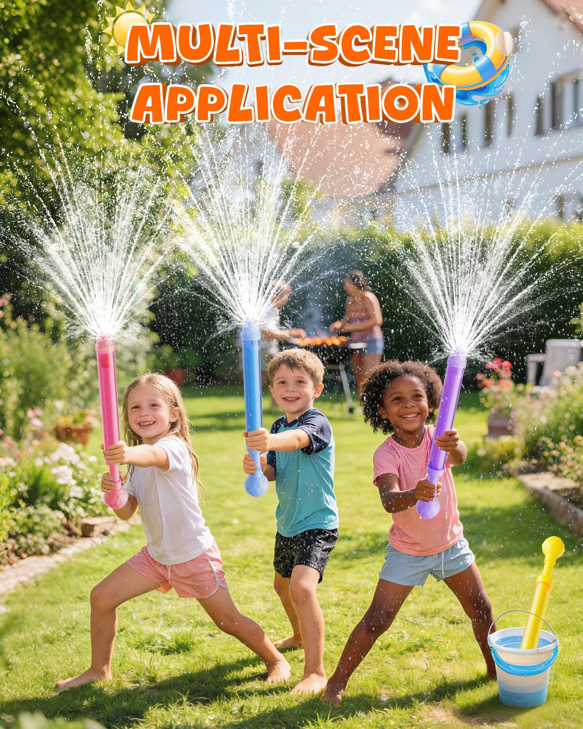 BebouToye water blaster suited for pool, beach, and backyard fun