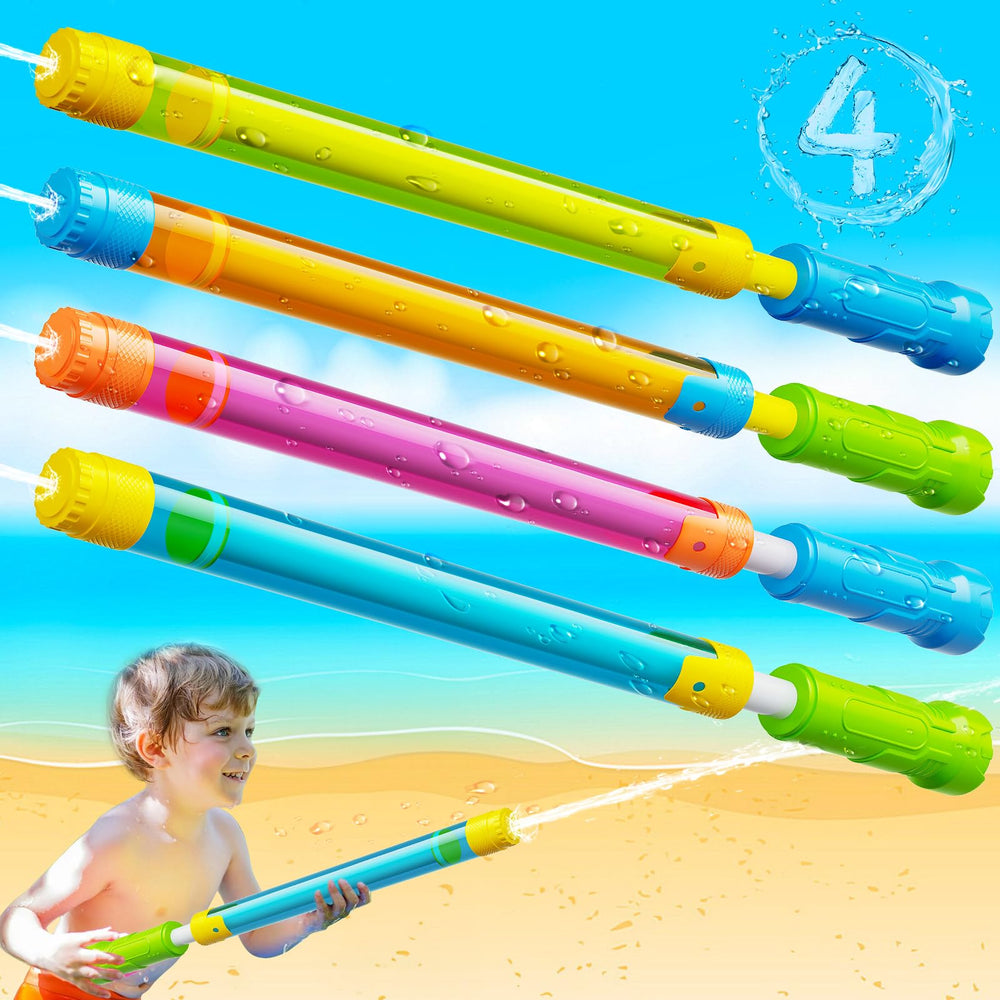 BebouToye close-up grip water gun four-pack, easy grip for all ages.