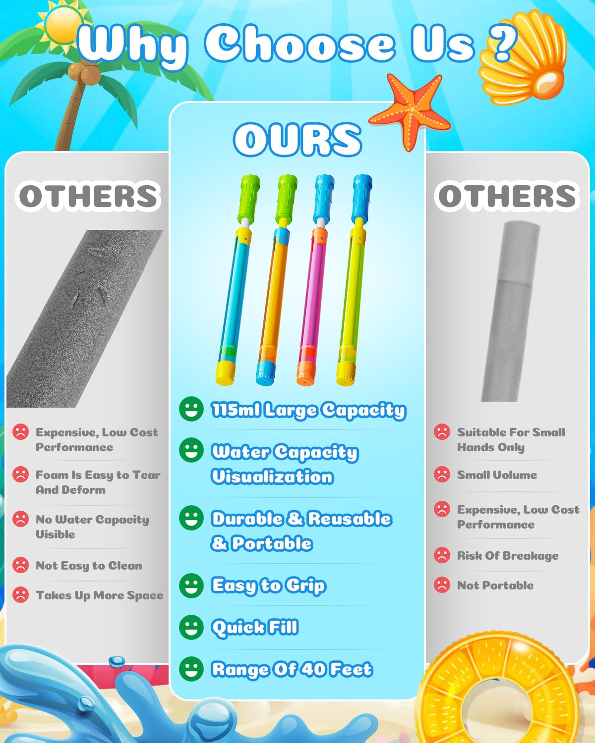 BebouToye water gun ready for pool, beach, and backyard fun.