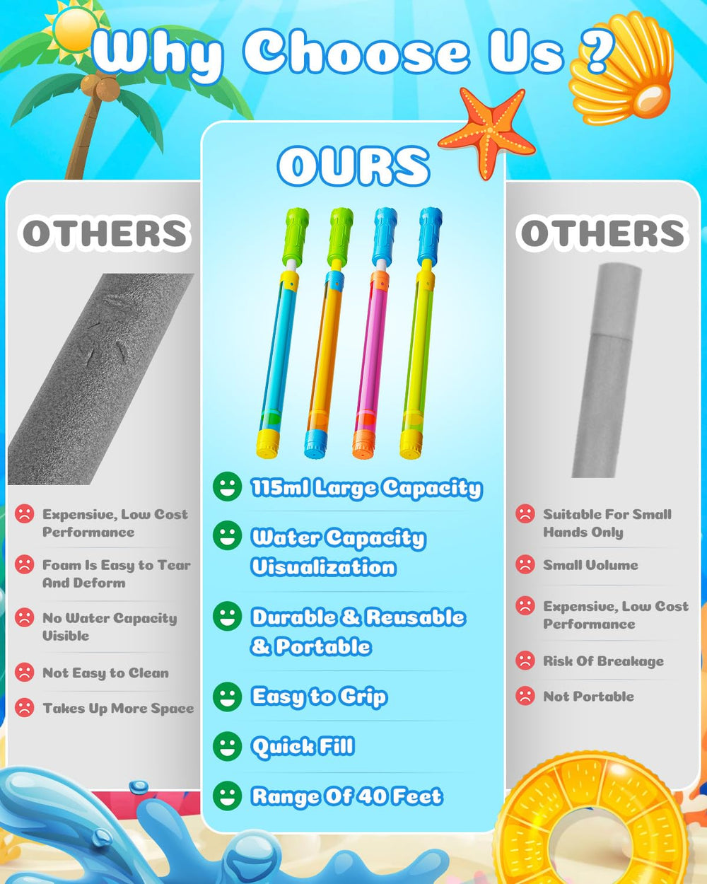 BebouToye water gun ready for pool, beach, and backyard fun.