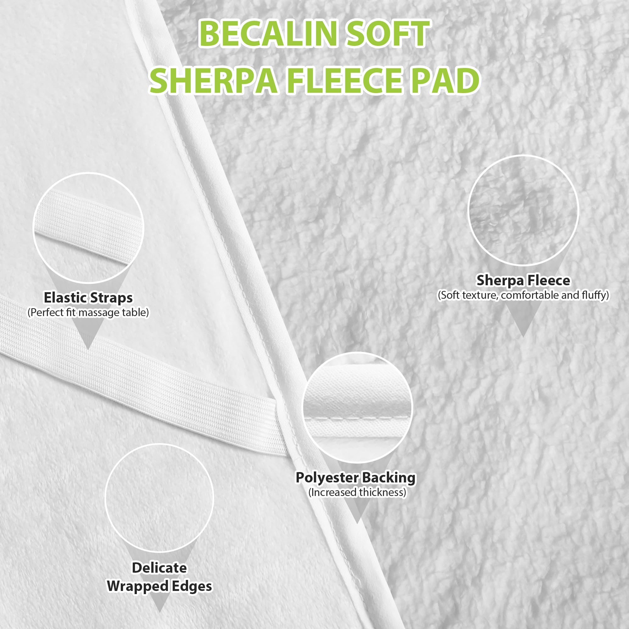 BECALIN warmer uses elastic corner straps to stay secure on the table.