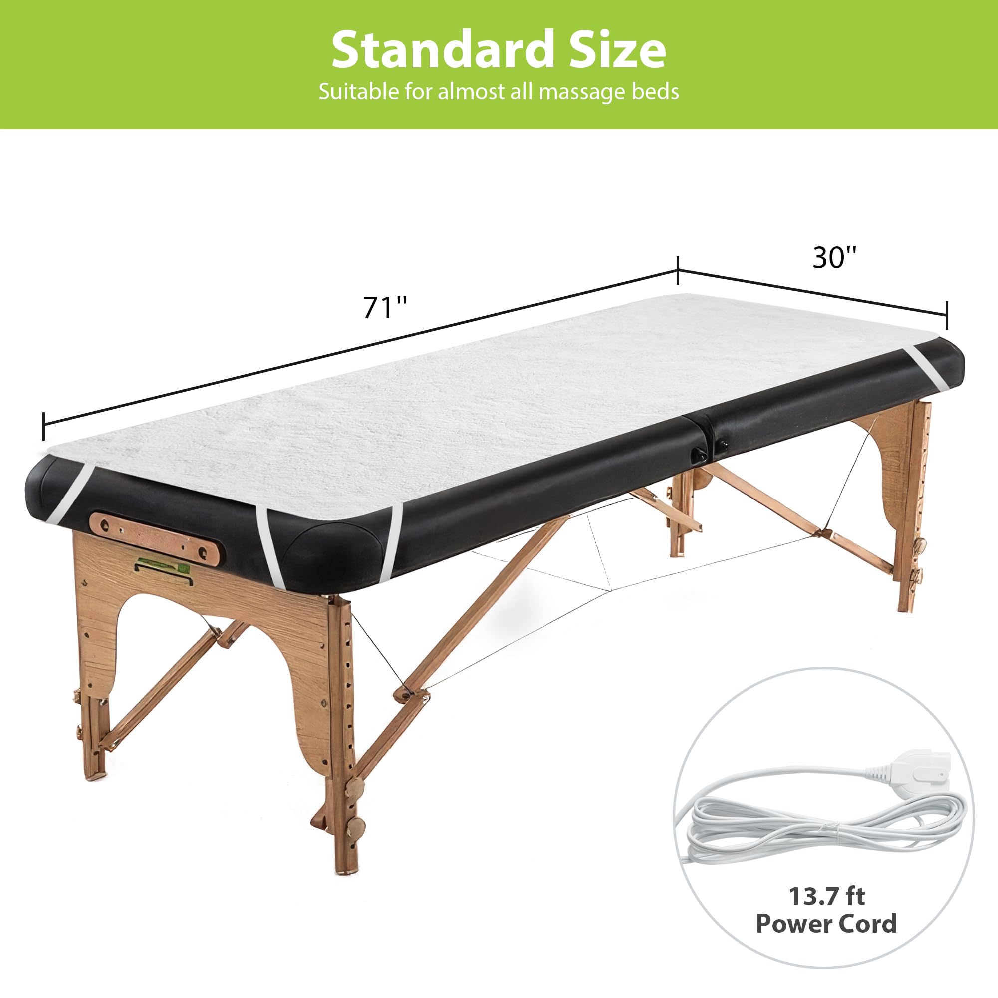 BECALIN 30x71 inch standard size fits most massage tables.