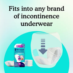 Because Overnight Booster Pads with flow-through design for extra protection