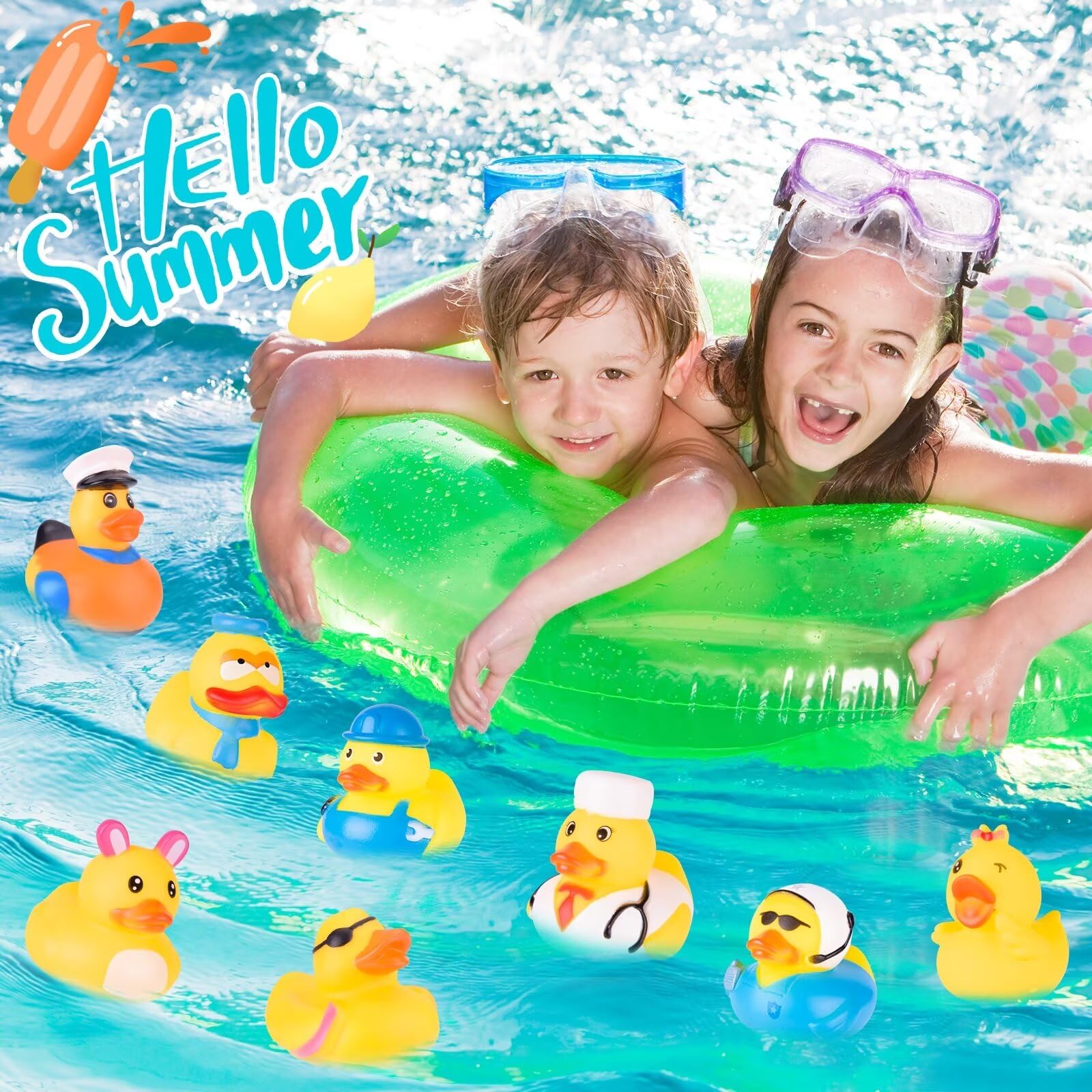 BECEEL carnival prizes rubber ducks brighten games and classroom rewards.