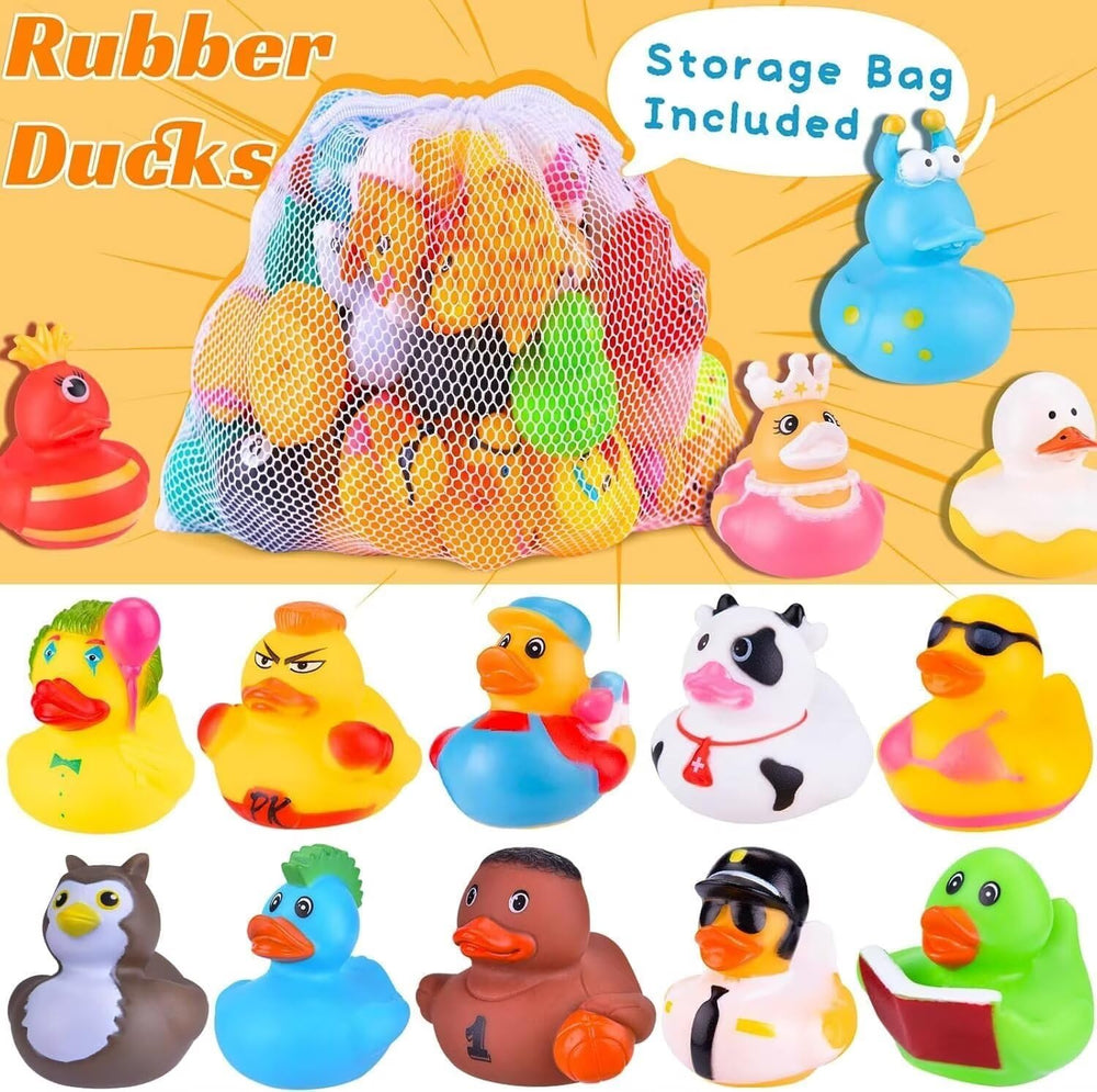 BECEEL premium mini bath ducks collection for colorful, safe toddler play.