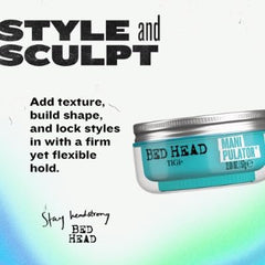 Bed Head Manipulator Putty 3-pack box ready for travel and styling.