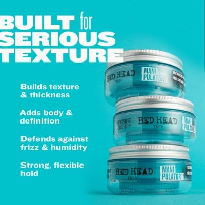 Bed Head Manipulator Putty application on hair for easy reshaping.