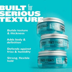 Bed Head Manipulator Putty application on hair for easy reshaping.