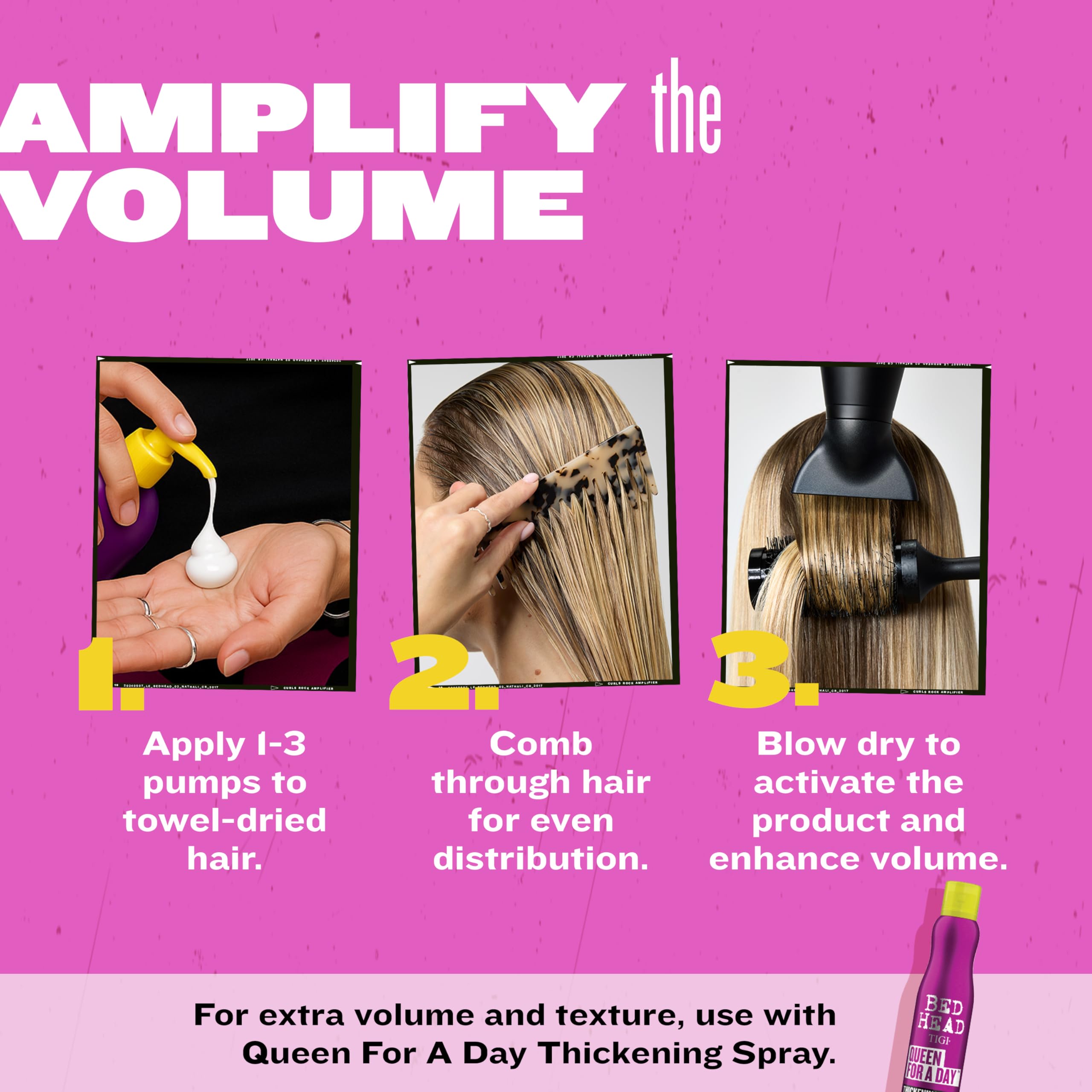 Bed Head Small Talk boosts body for flat hair when used with diffuser