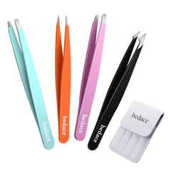 Bedace four-pack tweezers for precise eyebrow and facial hair removal