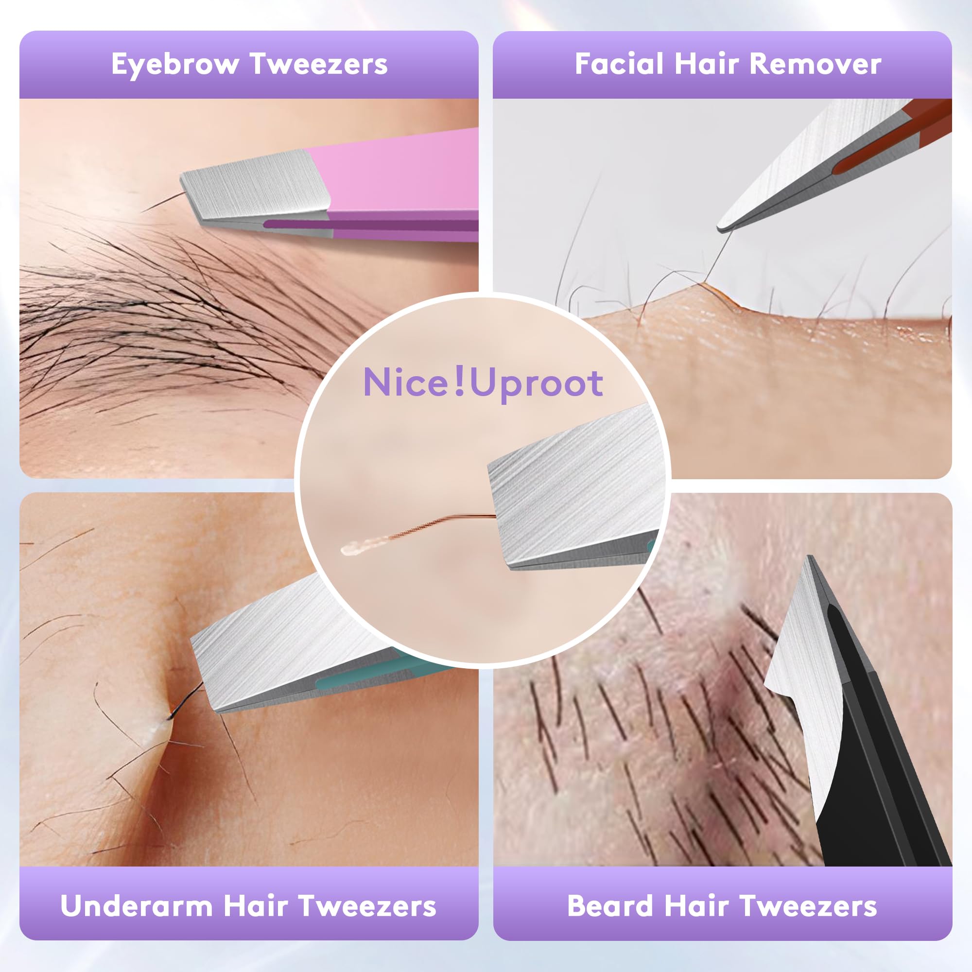 Bedace pointed head for fine hair near delicate zones