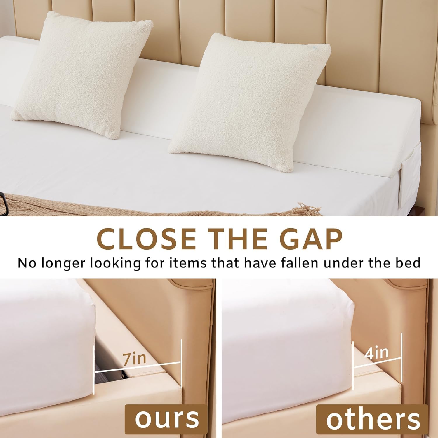 Bedluxe high-density foam close-up shows durable support and resilience.