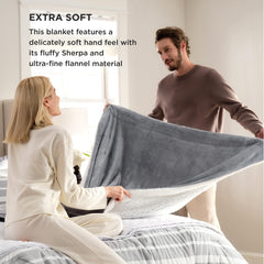 Bedsure GentleSoft Sherpa blanket close-up of sherpa back texture