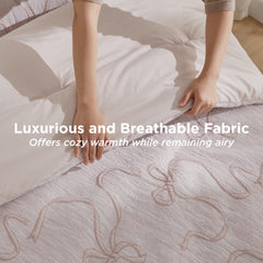 Bedsure pink comforter set queen OEKO-TEX certified safety
