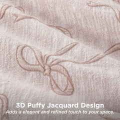 Bedsure pink comforter set queen prewashed backing for extra coziness