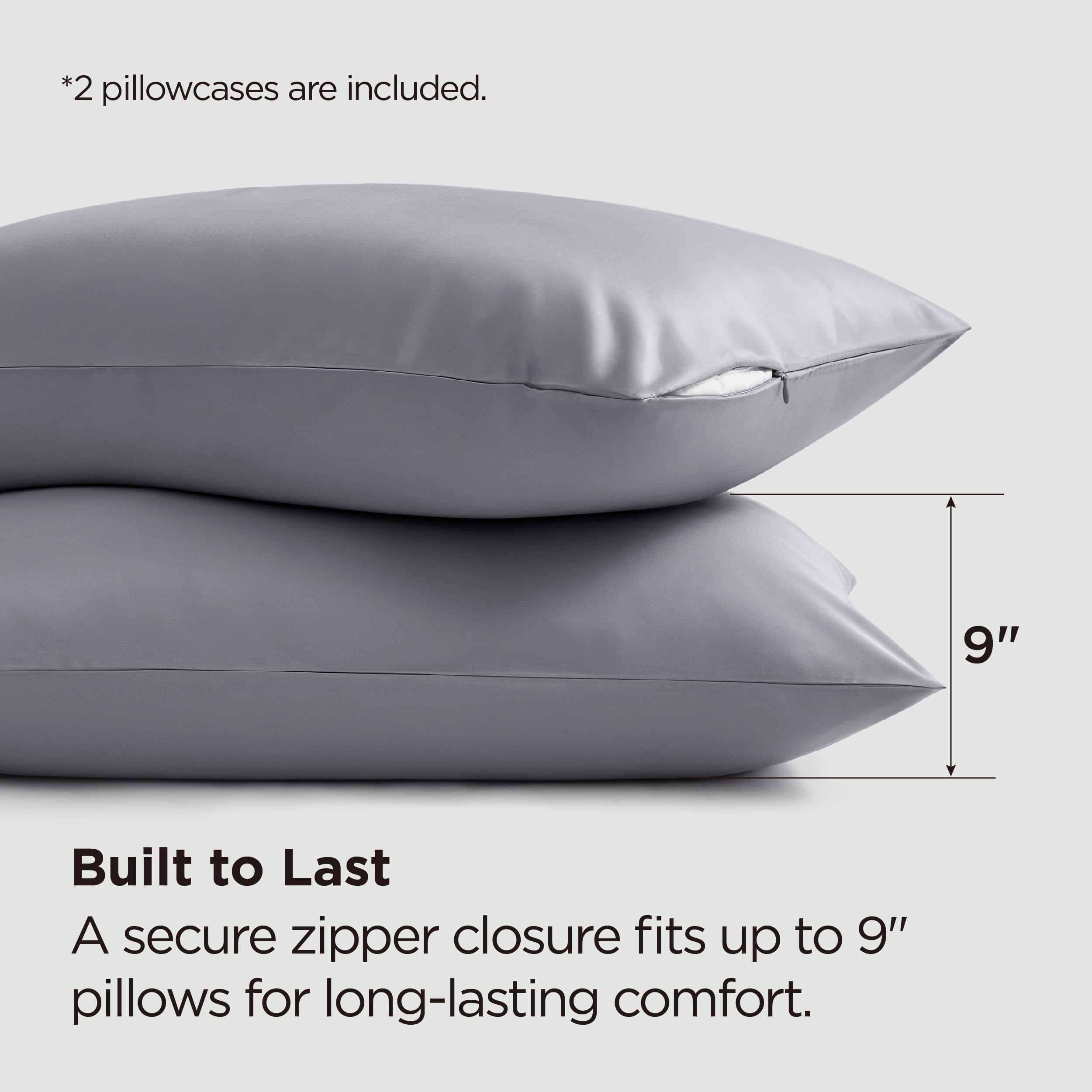 Bedsure zipper closure detail keeps pillow securely in place.