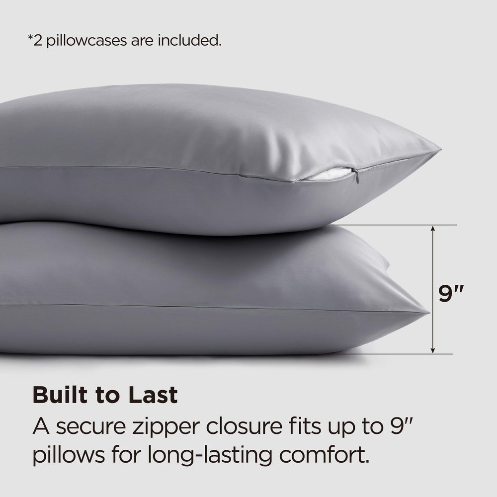Bedsure zipper closure detail keeps pillow securely in place.