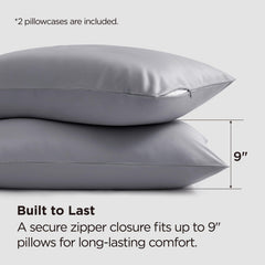 Bedsure zipper closure detail keeps pillow securely in place.
