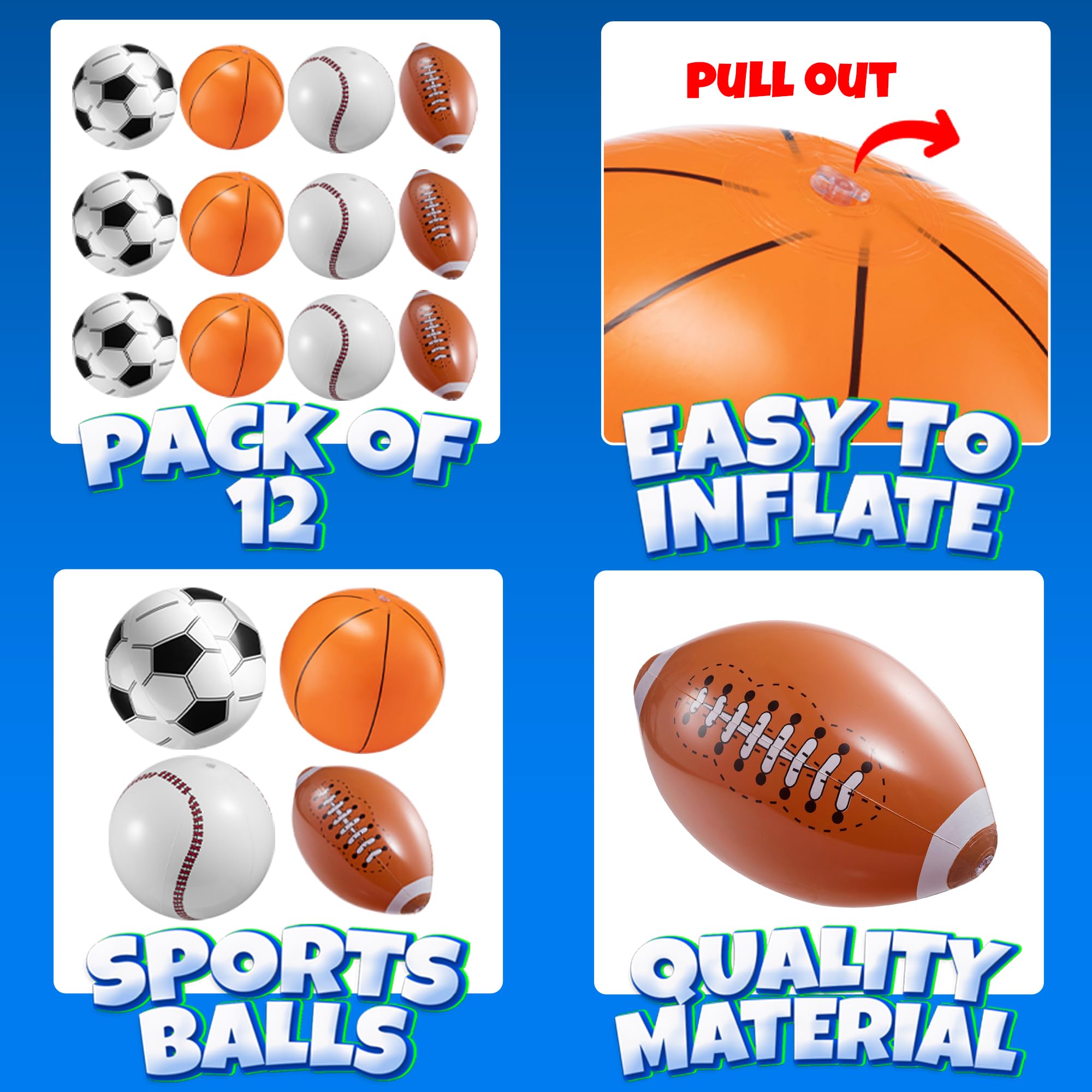 Bedwina pool toy inflatable ball for water play and games