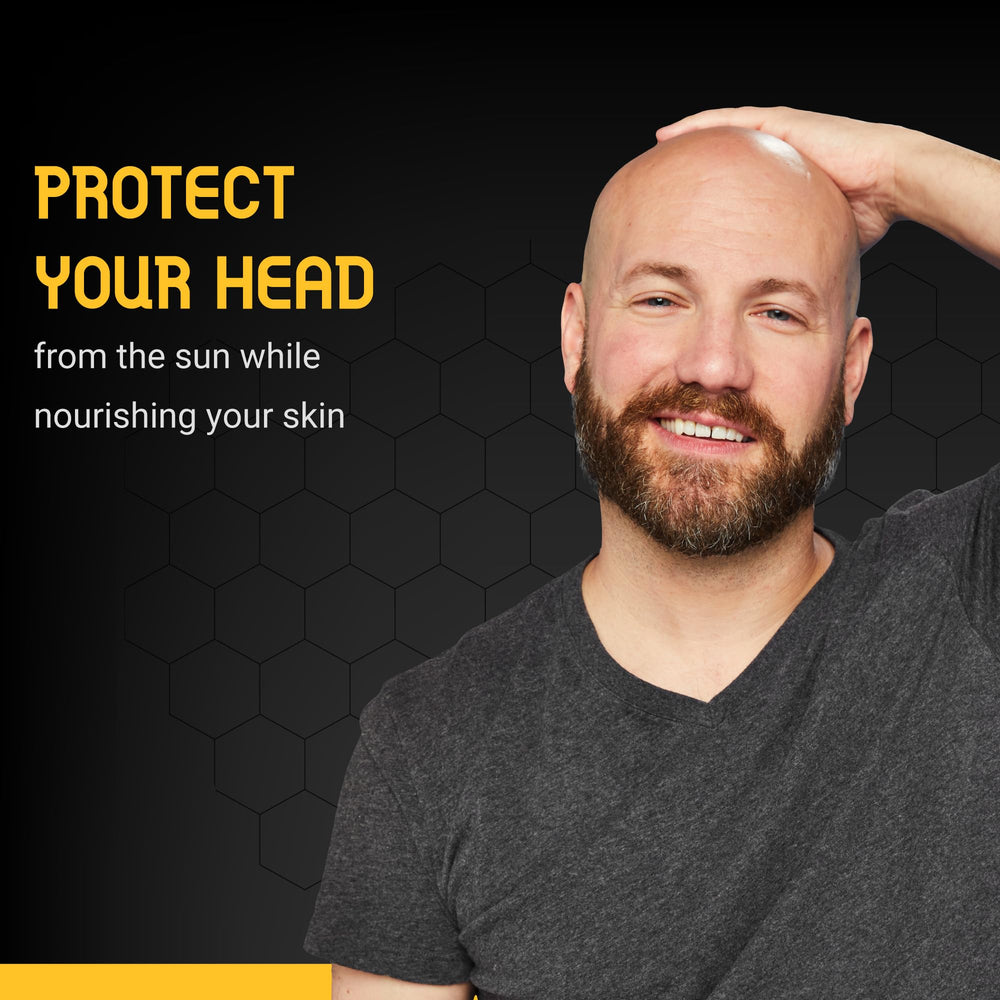 Bee Bald Smooth Plus SPF 30 closeup texture reveals lightweight, non-greasy feel on the skin.