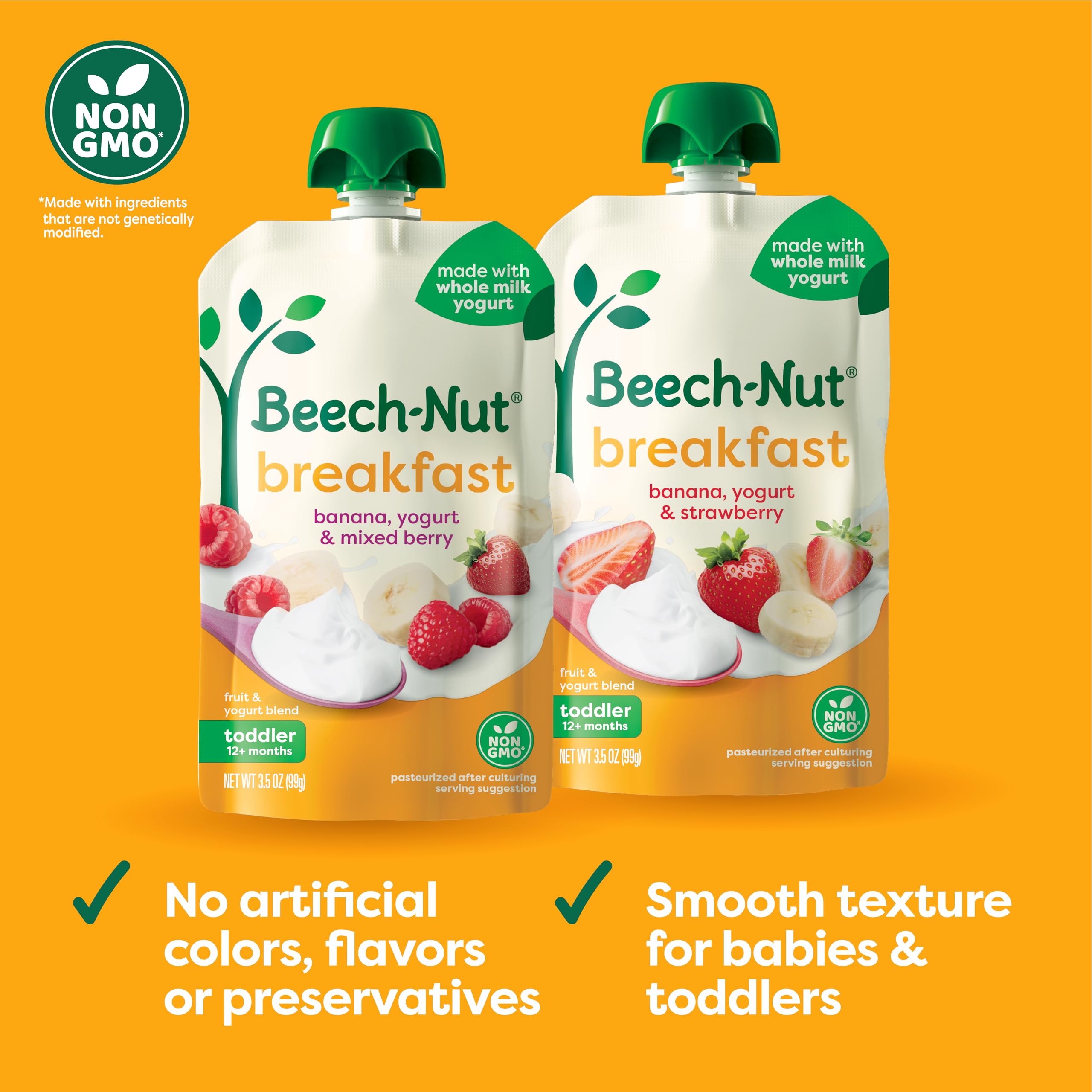 Beech-Nut Breakfast Pouches on-the-go snack pack for busy mornings