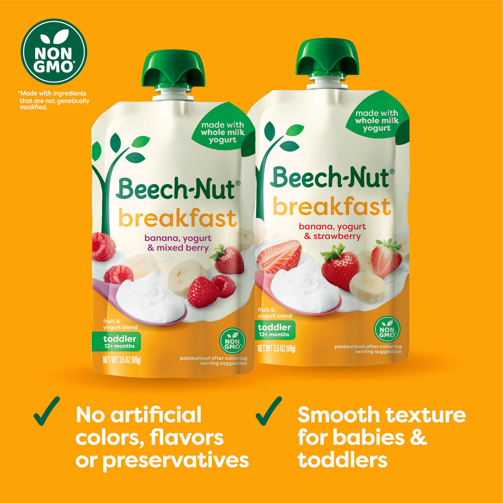Beech-Nut Breakfast Pouches on-the-go snack pack for busy mornings