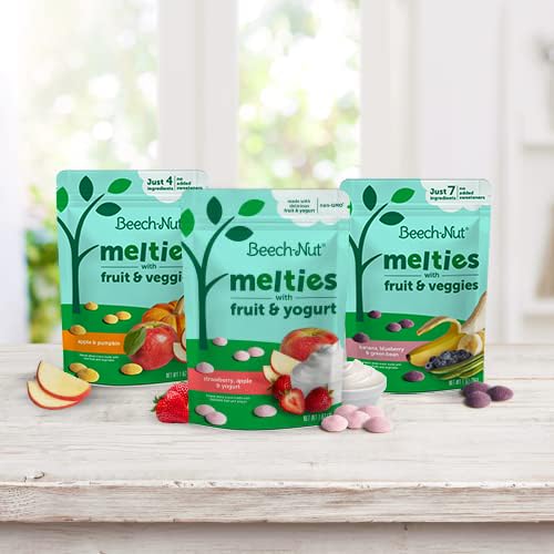 Beech-Nut Melties banana blueberry green bean flavor balance for growing eaters