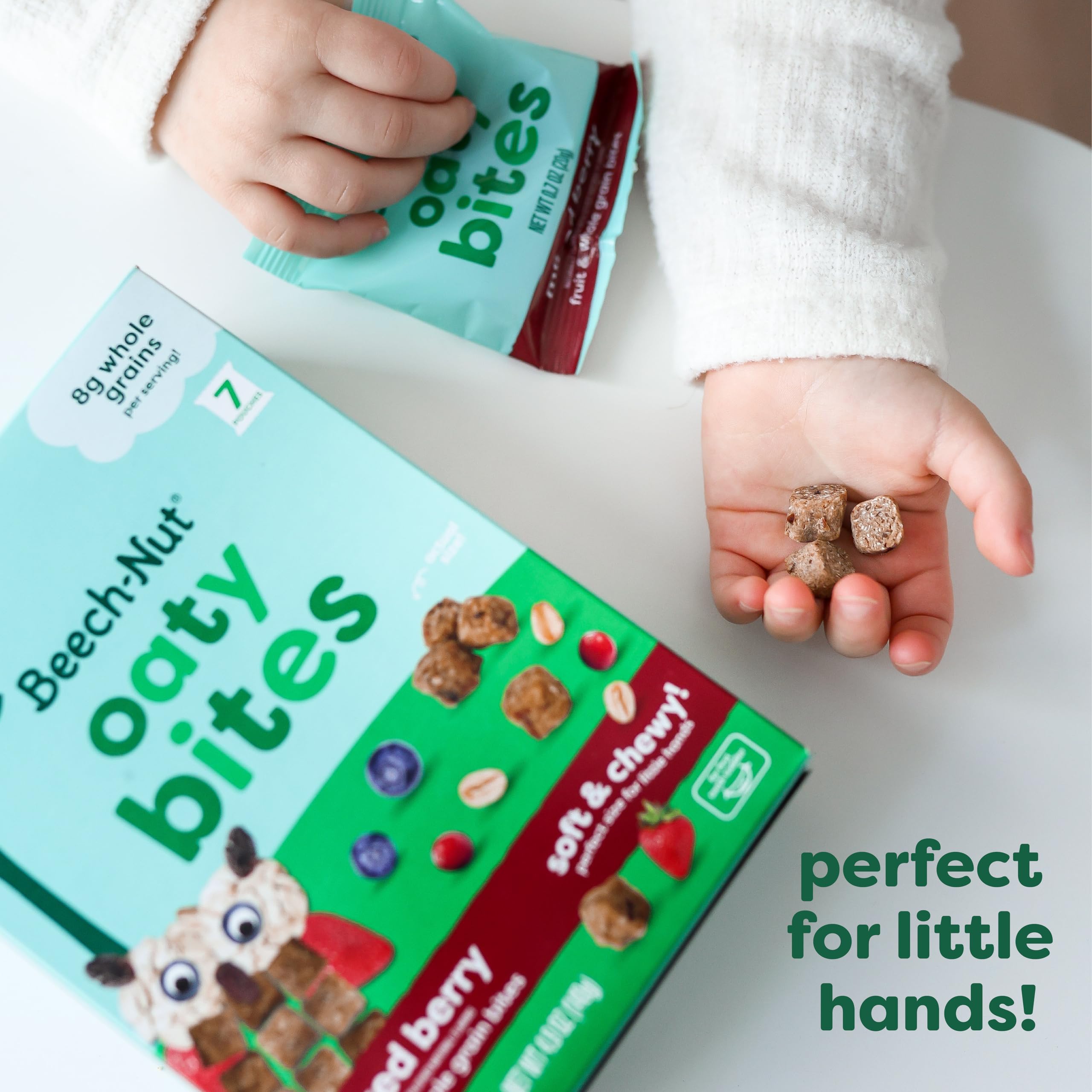 Beech-Nut Oaty Bites stage-4 suitability for 12 months and up.