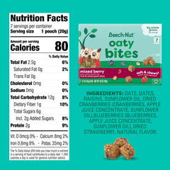 Close-up of Beech-Nut Oaty Bites textures for easy chewing.