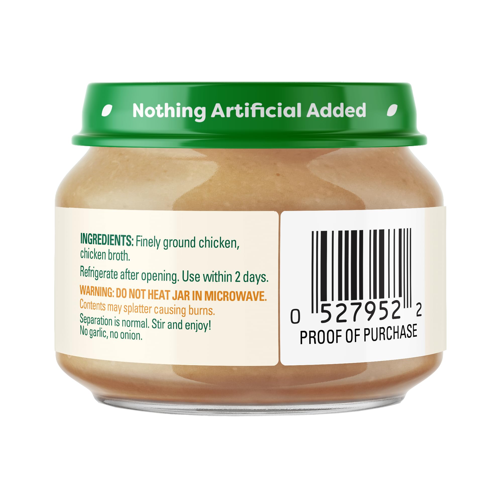 Beech-Nut purée texture self-feeding close-up shows smoothness.