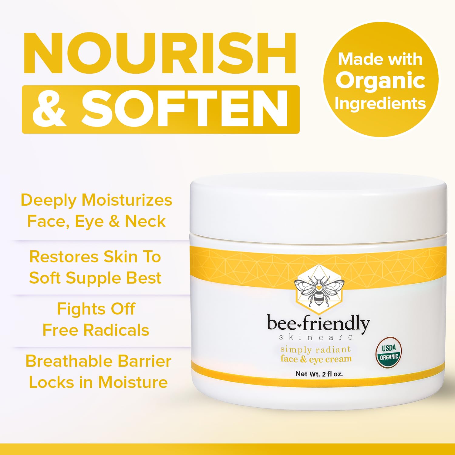 BeeFriendly cream texture closeup demonstrates rich absorption