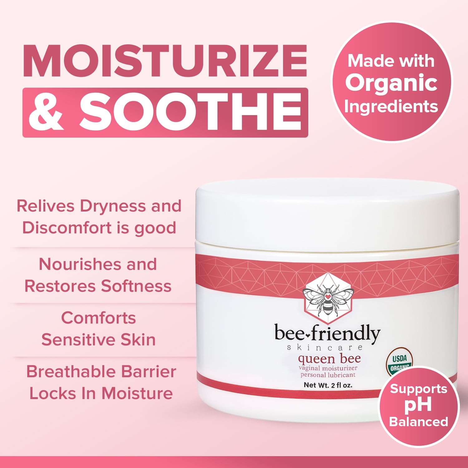 Ingredients card highlighting olive oil in BeeFriendly moisturizer