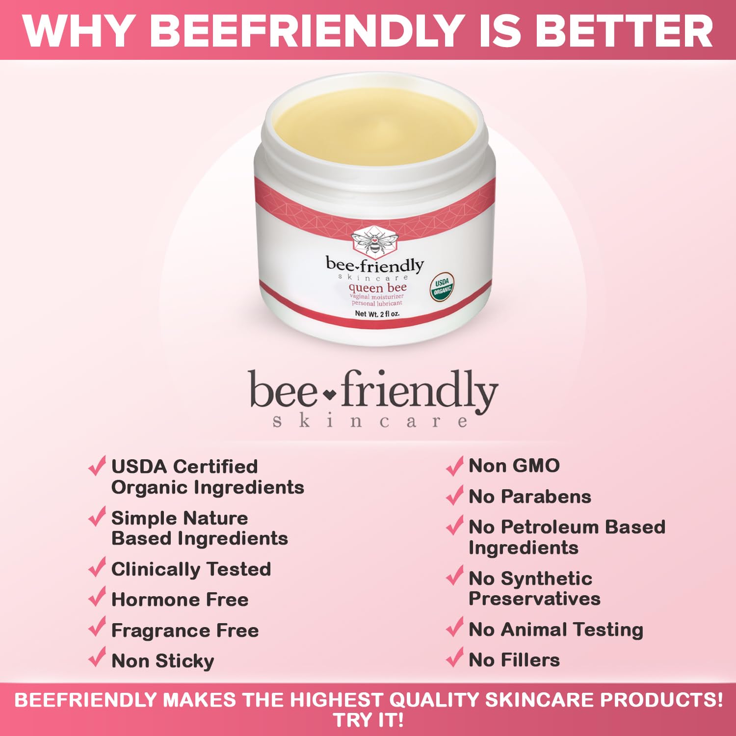 USDA Organic seal on BeeFriendly product packaging