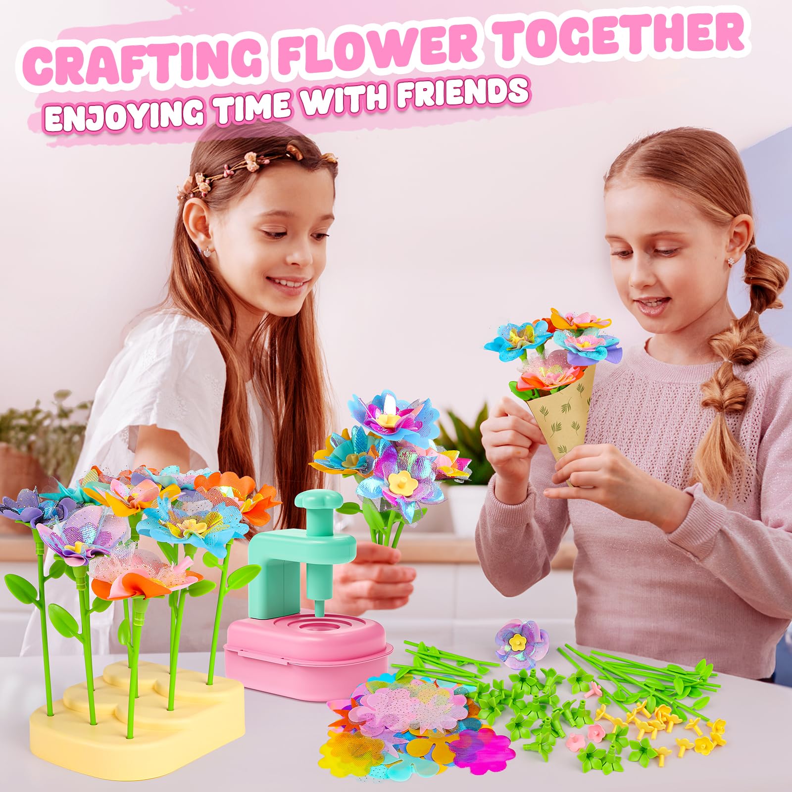 Beefunni flower bouquet kit vibrant petal pieces for colorful designs.