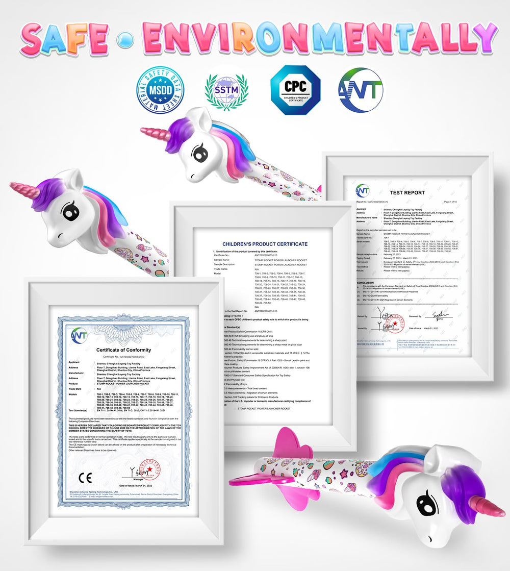 Beefunni Unicorn Rocket Launcher features soft materials for safe play.