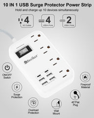 Beeiker USB ports in action for simultaneous device charging